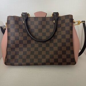 LOUIS VUITTON 
Damier Ebene Cuir Taurillon Brittany Magnolia $2,000. Worn once